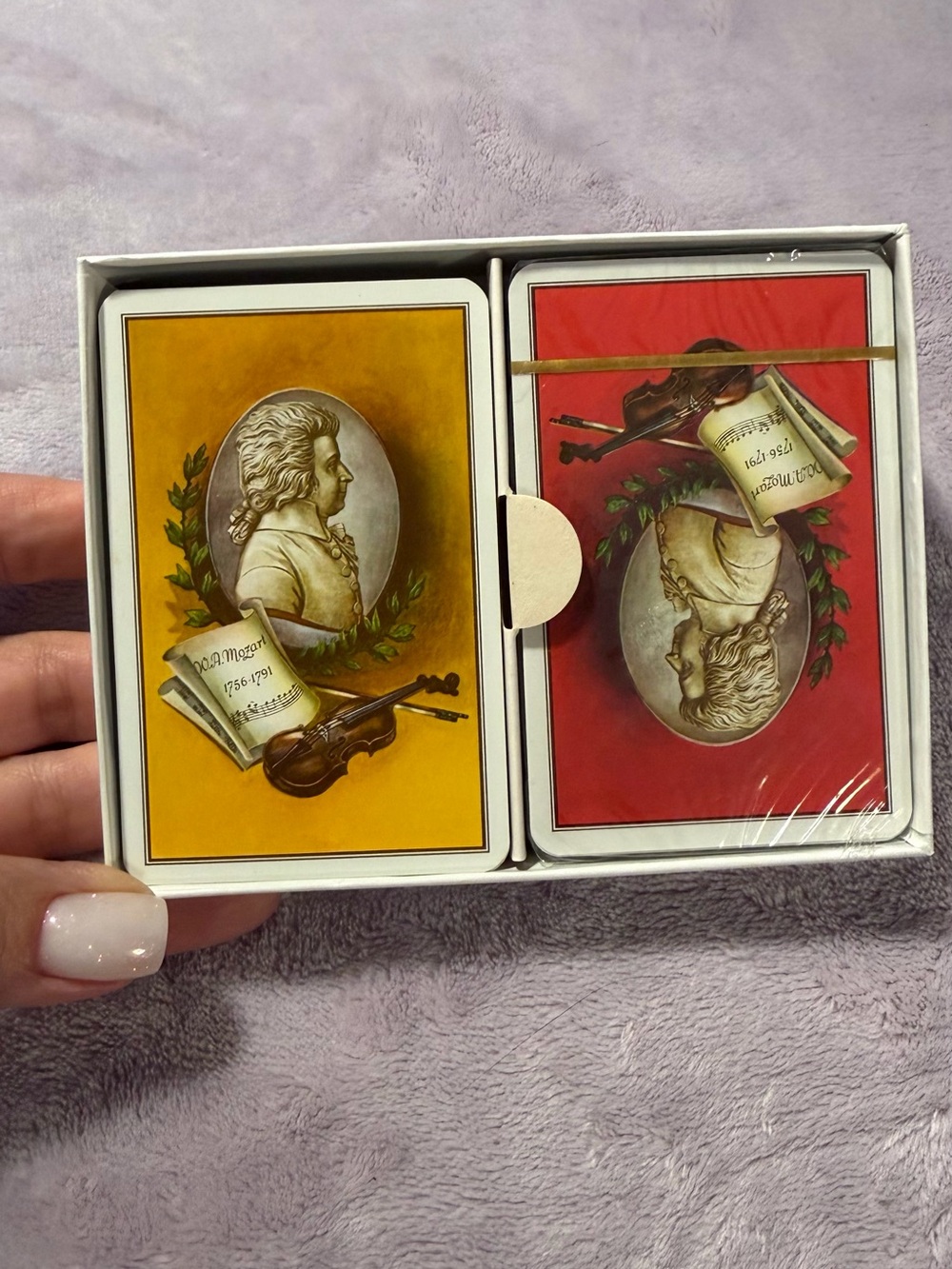 Vintage Piatnik Supreme Mozart Playing Cards Double Deck 2x54 Made in Austria